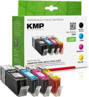 KMP Inktcartridge vervangt Canon PGI-550PGBK XL, CLI-551C XL, CLI-551M XL, CLI551Y XL Compatibel Combipack Zwart, Cyaan, Magenta, Geel C89V 1518,0050