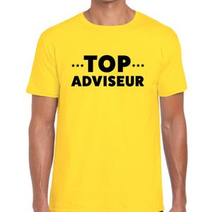 Top adviseur beurs/evenementen t-shirt geel heren