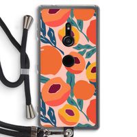 Perzik: Sony Xperia XZ2 Transparant Hoesje met koord