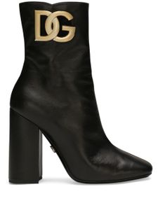 Dolce & Gabbana bottines en cuir 90 mm - Noir