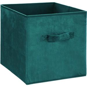 Opbergmand/kastmand - petrol groen - 29 liter - 31 x 31 x 31 cm - Opbergboxen - Vakkenkast manden