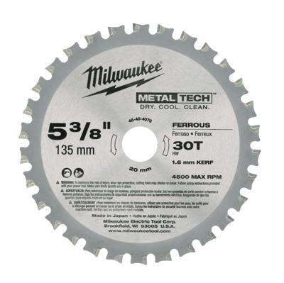 Milwaukee Accessoires Cirkelzaagblad voor metaal 135 / 20 mm (30 tanden) - 48404070