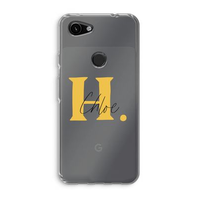 Amber Script: Google Pixel 3a Transparant Hoesje