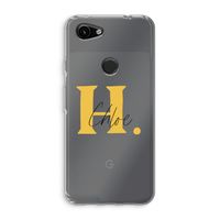 Amber Script: Google Pixel 3a Transparant Hoesje