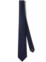 Brunello Cucinelli geometric-jacquard silk tie - Bleu