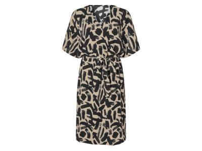 esmara Dames jurk - plus size (Beige/print, 3XL (56/58))