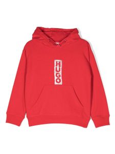 HUGO KIDS hoodie à logo imprimé - Rouge