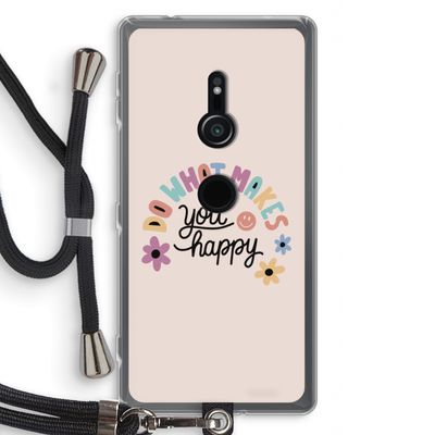 Happy days: Sony Xperia XZ2 Transparant Hoesje met koord