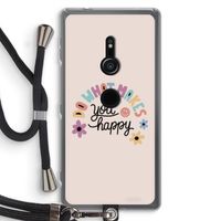 Happy days: Sony Xperia XZ2 Transparant Hoesje met koord