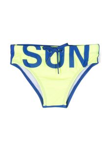 Sundek slip de bain à logo imprimé - Jaune