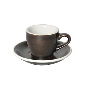 Loveramics egg espresso tas en ondertas (80ml) gunpowder