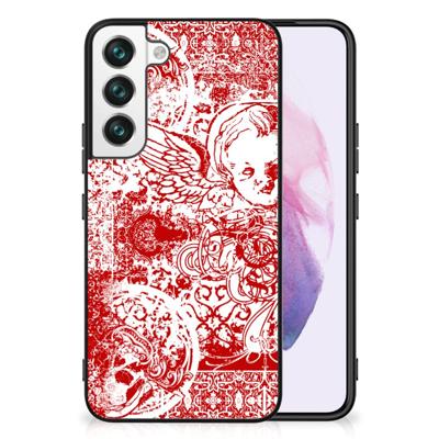 Telefoonhoesje Samsung Galaxy S22 Angel Skull Rood