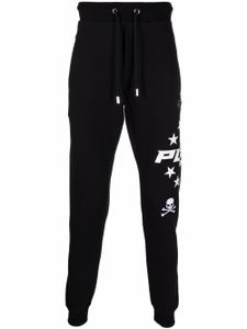 Philipp Plein pantalon à lien de resserrage - Noir