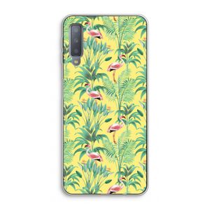 Flamingo party: Samsung Galaxy A7 (2018) Transparant Hoesje