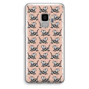 Zwarte poes: Samsung Galaxy S9 Transparant Hoesje