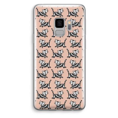 Zwarte poes: Samsung Galaxy S9 Transparant Hoesje