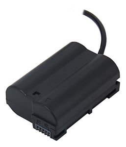 Dummy accu Nikon EN-EL15 / EN-EL15b / EN-EL15c met D-Tap aansluiting