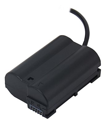 Dummy accu Nikon EN-EL15 / EN-EL15b / EN-EL15c met D-Tap aansluiting