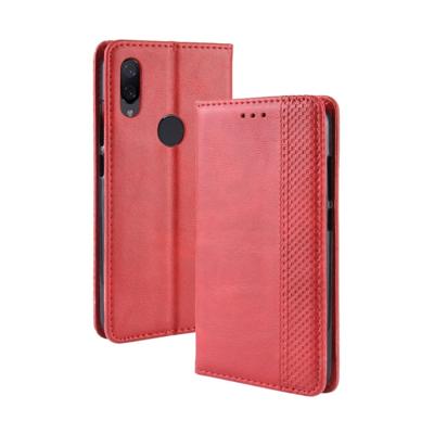 Magnetische Buckle retro textuur horizontale Flip lederen draagtas voor Xiaomi mi Play met houder & kaartsleuven & portemonnee (rood)