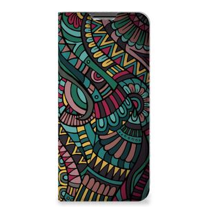 OPPO A54s | A16 | A16s Hoesje met Magneet Aztec