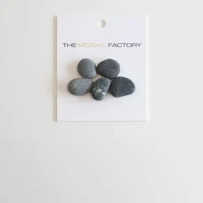 The Mosaic Factory Natural Stone Mozaiek Tegel Kiezel - Dark Grey Kiezels Natural 303x300 mm