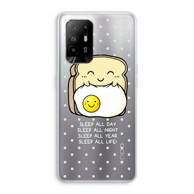 Sleep All Day: Oppo A95 5G Transparant Hoesje