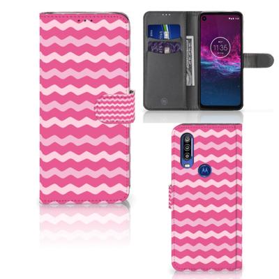 Motorola One Action | Telefoon Hoesje | Waves Pink