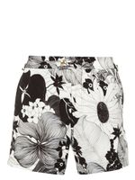 TOM FORD short de bain à fleurs - Noir