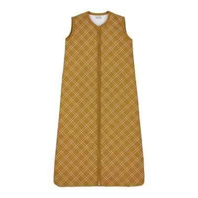 Meyco winter slaapzak geweven double diamond honey gold Maat