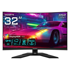 GIGABYTE M32QC computer monitor 80 cm (31.5") 2560 x 1440 Pixels Quad HD QLED Zwart