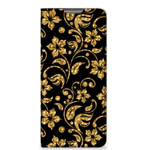 Xiaomi 12 Pro Smart Cover Gouden Bloemen