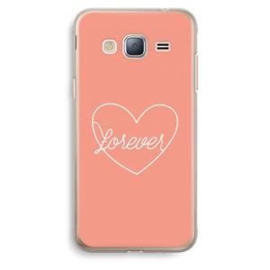 Forever heart: Samsung Galaxy J3 (2016) Transparant Hoesje