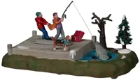 Lemax too big a catch bewegend kerstdorp tafereel Vail Village 2022
