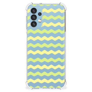 Samsung Galaxy A13 (4G) Doorzichtige Silicone Hoesje Waves Yellow