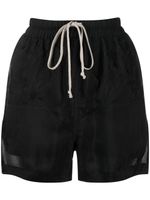 Rick Owens short en satin à lien de resserrage - Noir - thumbnail