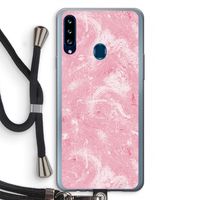 Abstract Painting Pink: Samsung Galaxy A20s Transparant Hoesje met koord