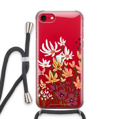 Painted wildflowers: iPhone SE 2020 Transparant Hoesje met koord