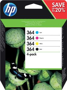 HP inktcartridge 364, 250 pagina&apos;s, OEM N9J73AE, 4 kleuren