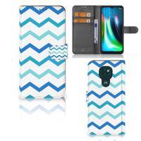 Motorola Moto G9 Play | E7 Plus | Telefoon Hoesje | Zigzag Blauw