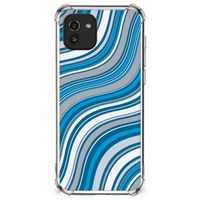 Samsung Galaxy A03 Doorzichtige Silicone Hoesje Waves Blue