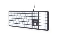 Gembird KB-MCH-02-BKW toetsenbord USB QWERTY Engels Zwart, Wit - thumbnail