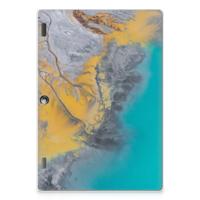 Lenovo Tab 10 | Tab 2 A10-30 Tablet Back Cover Marble Blue Gold Lenovo Tab 10 | Tab 2 A10-30 Tablet Back Cover Marble Blue Gold