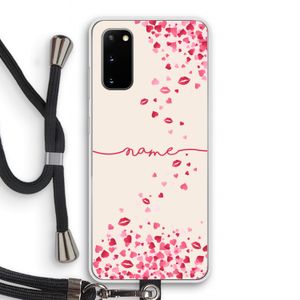 Hartjes en kusjes: Samsung Galaxy S20 Transparant Hoesje met koord