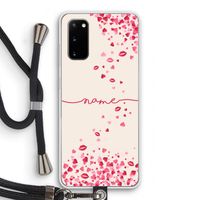 Hartjes en kusjes: Samsung Galaxy S20 Transparant Hoesje met koord