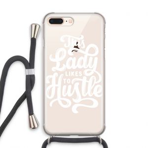 Hustle Lady: iPhone 7 PLUS Transparant Hoesje met koord