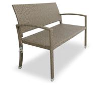 Polyrattan Tuinbank Crème-Beige 122x87x60cm