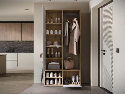 Vestiaire DAFFY 1 deur artisan eik/wit