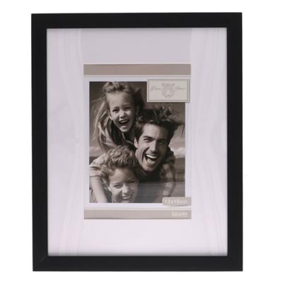 Fotolijstje Paris - 20 x 25 cm - zwart - met passe partout - 13 x 18 cm - hout