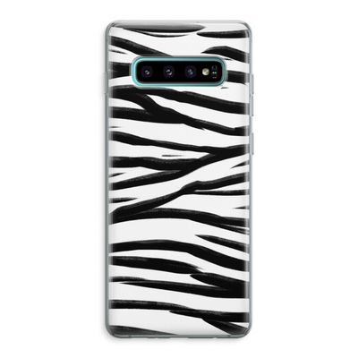 Zebra pattern: Samsung Galaxy S10 Plus Transparant Hoesje