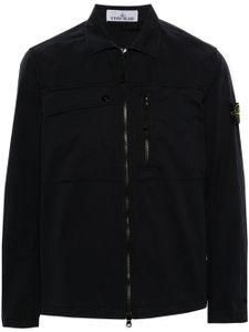 Stone Island surchemise à patch Compass - Bleu